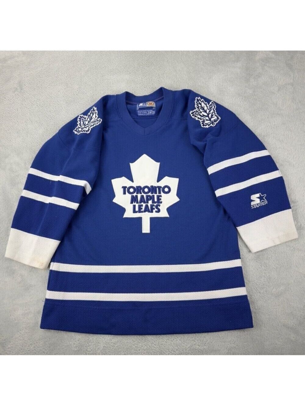 Vintage Starter Toronto Youth Size S/M Maple Leafs Blue Hockey Jersey